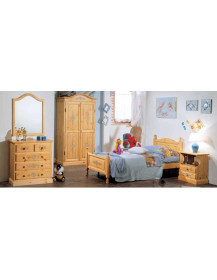 CAMERETTA MASSICCIO DECORATA IN LEGNO DI PINO