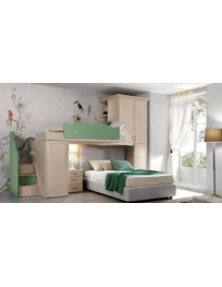 CAMERETTA A PONTE CON LETTO DA 120 E LETTO A SOPPALCO