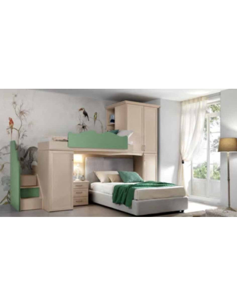 CAMERETTA A PONTE CON LETTO DA 120 E LETTO A SOPPALCO