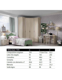 CAMERETTA CON CABINA ARMADIO