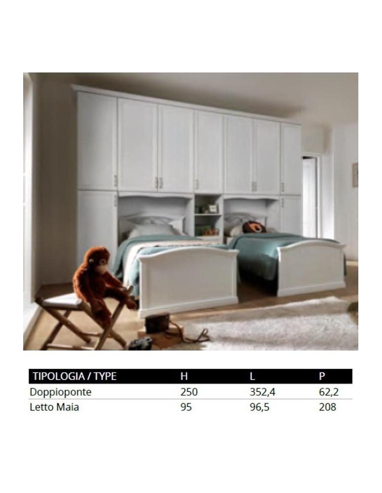 CAMERETTA A PONTE CON 2 LETTI