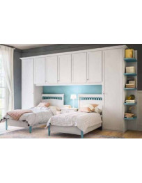 CAMERETTA LACCATA A PONTE CON DUE LETTINI