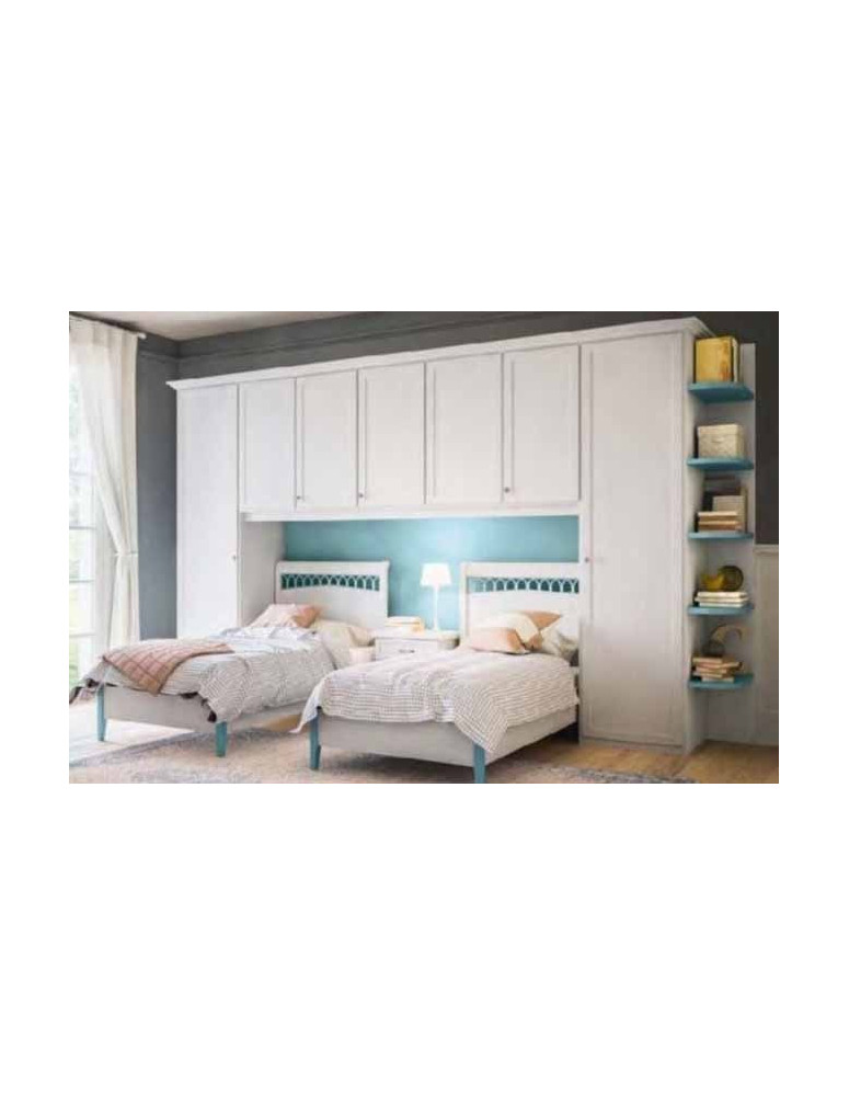 CAMERETTA LACCATA A PONTE CON DUE LETTINI