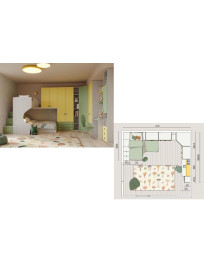 SOLUZIONE PER AMPI SPAZI,SCRIVANIA,LIBRERIA ED ARMADIO AD ANGOLO