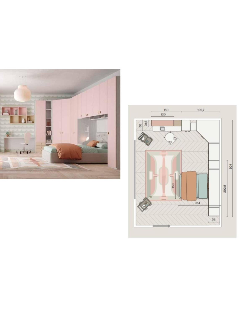 CAMERETTA CON PONTE ANGOLARE