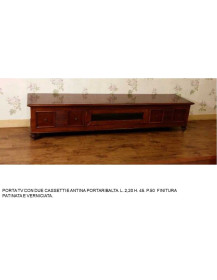 PORTA TV CON DUE CASSETTI E ANTINA PORTA RIBALTA