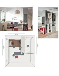 CAMERETTA CON ARMADIO E CABINA ARMADIO