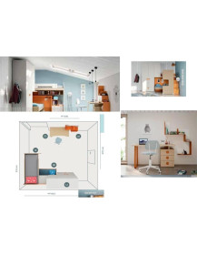 CAMERETTA CON ARMADIO CON 2 LETTI DI CUI UNO A CASTELLO PIU  SCALETTA LATERALE