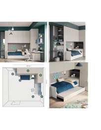 CAMERETTA CON ARMADIO A PONTE